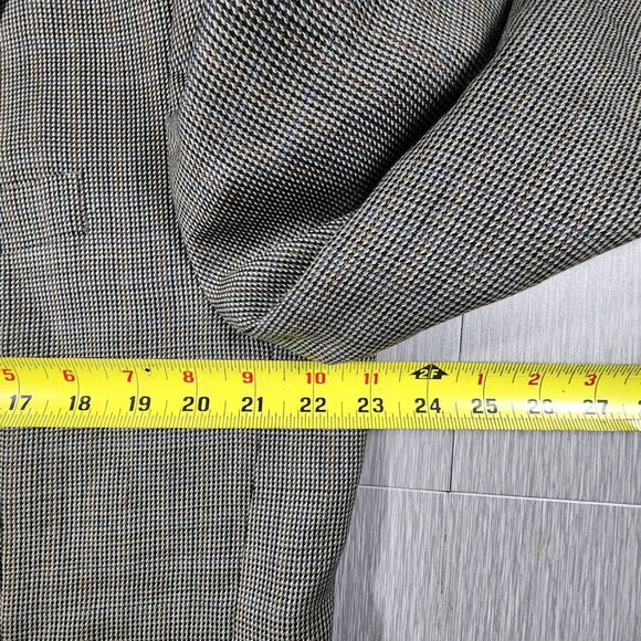 Chaps Ralph Lauren Mens Blazer Sport Coat Wool Houndstooth 44L - Picture 10 of 13